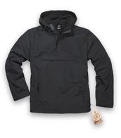 View Item Brandit Windbreaker Overhead Cagoule Fleece Lined Hooded Dark Grey 